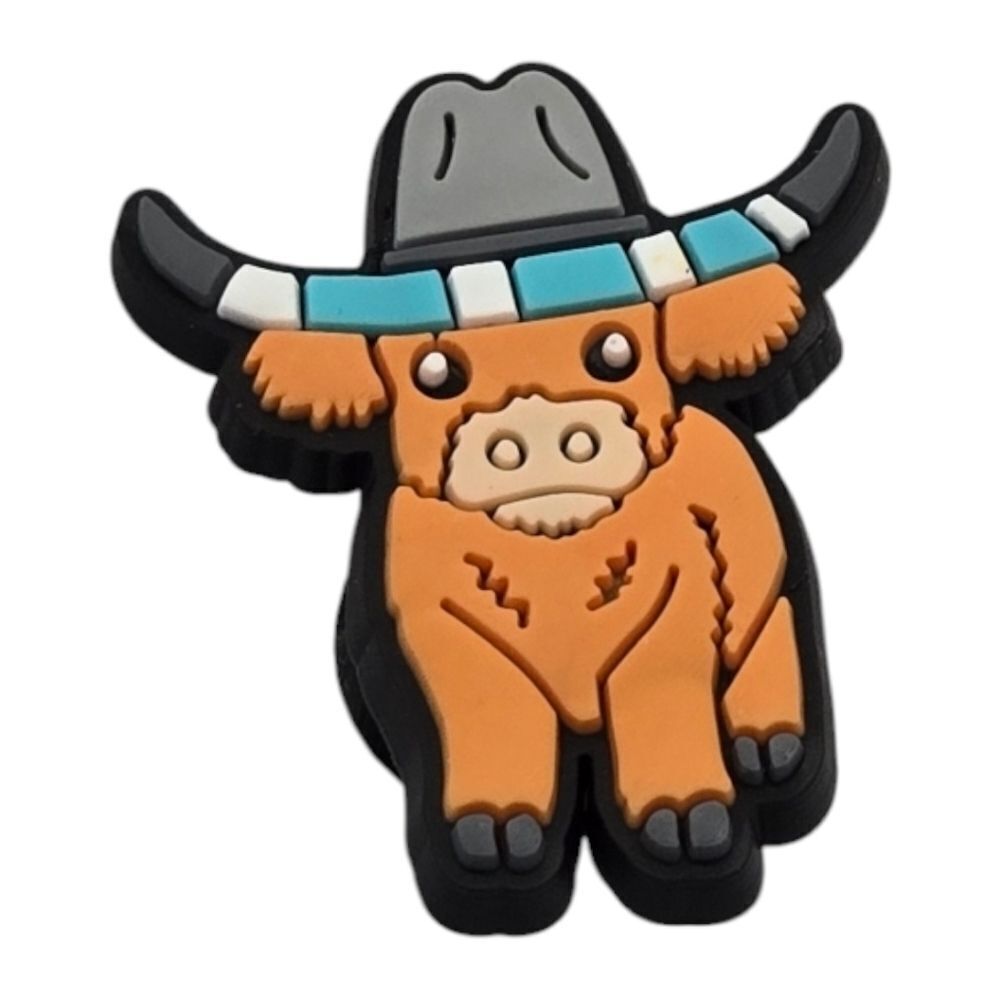 6/$20 Highland Cow 🌟 Croc Charms Rubber Shoe Jewelry Scottish Coos Cattle Cute